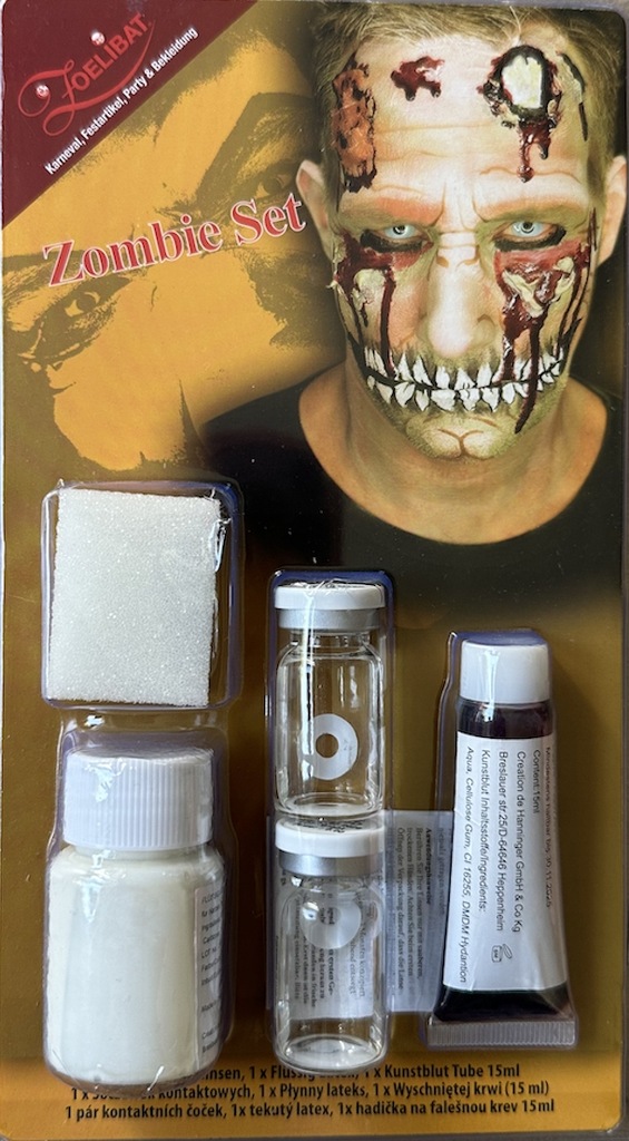 Zestaw makijaż halloween HANIBAL przebranie soczewki krew