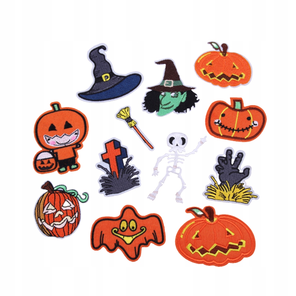 Dziecięce elementy Halloween Naszywki Haft z kresk