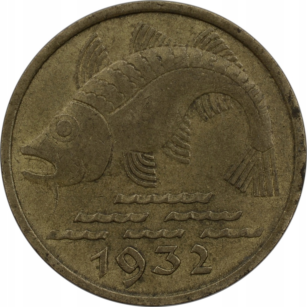 8.WM GDAŃSK, 10 FENIGÓW 1932 DORSZ