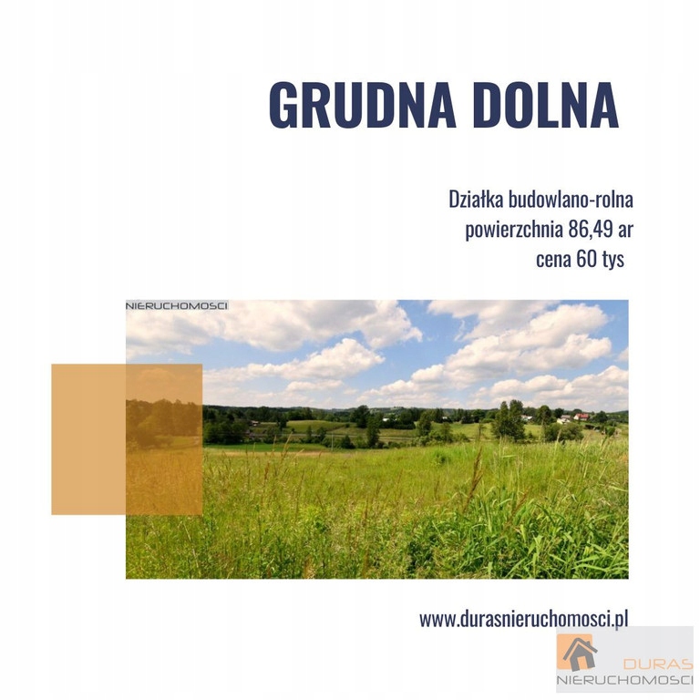 Działka, Grudna Dolna, 8649 m²