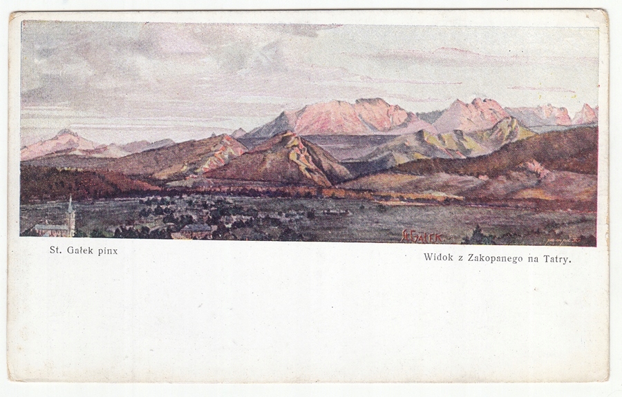 STANISŁAW GAŁEK TATRY WIDOK Z ZAKOPANEGO