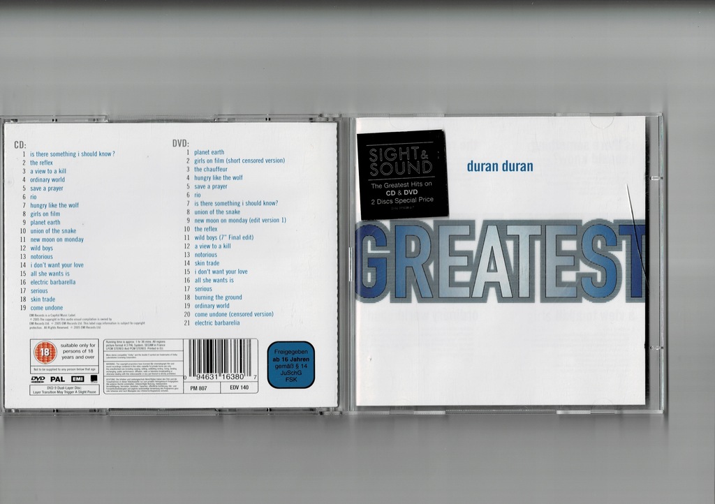 DURAN DURAN Greatest CD + DVD 2005 Jedyna z DVD