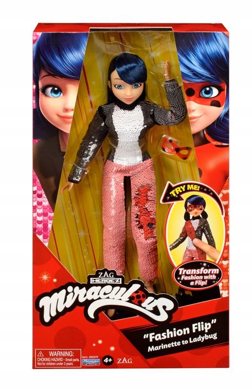 LALKA MIRACULOUS BIEDRONKA MARINETTE FASHION FLIP