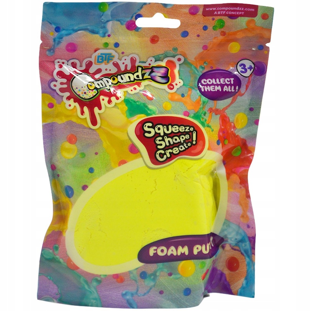 120460 GLUT SLIME PIANKOWY FOAM PUTTY 4 KOLORY
