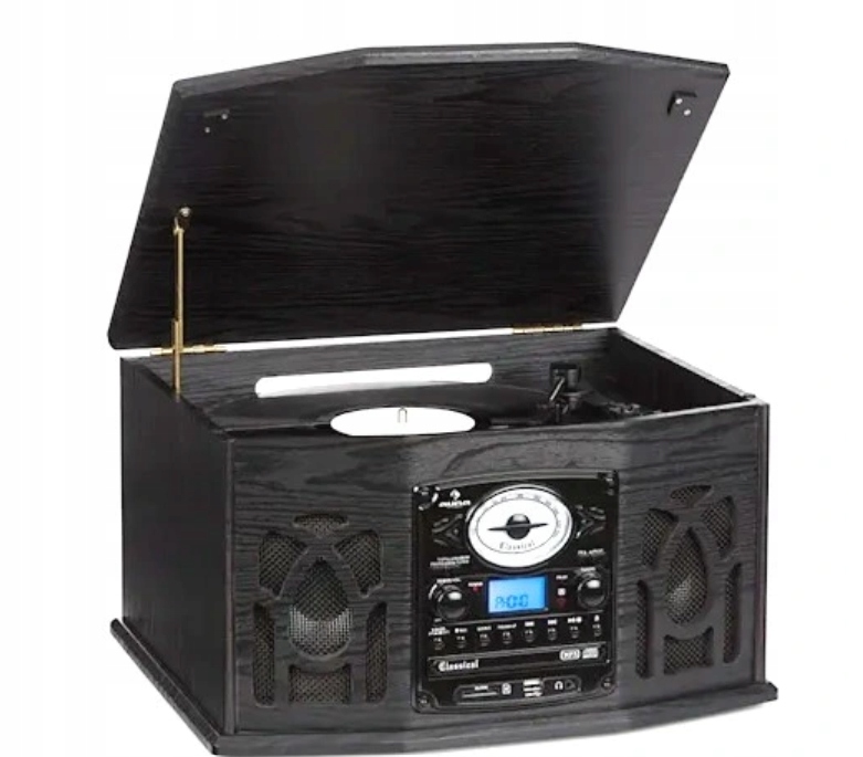 Gramofon Retro Auna nr-620 z Radiem CD Kasety Wieża Stereo Nagrywanie MP3