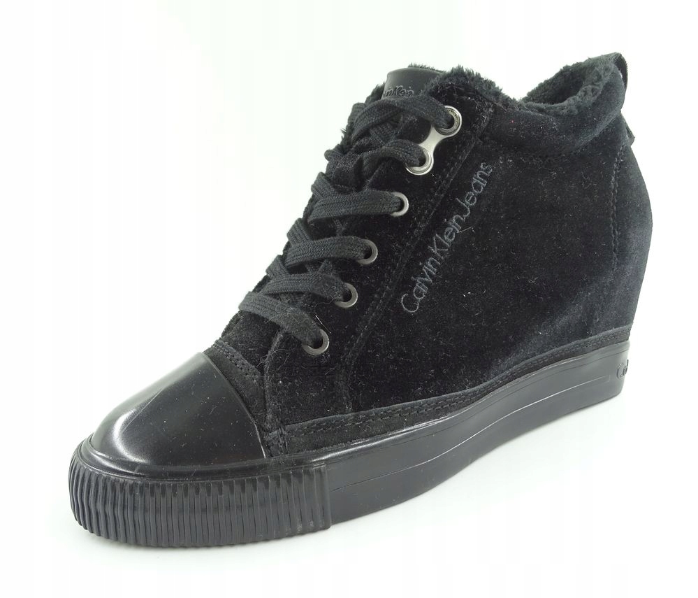 Calvin Klein zimowe botki na koturnie r. 39