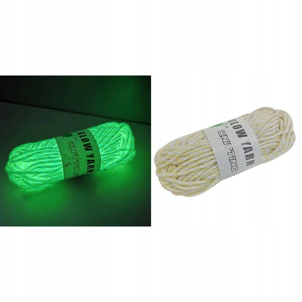 50g/Roll Glow in the Dark Knitting Chunky Yarn Pol