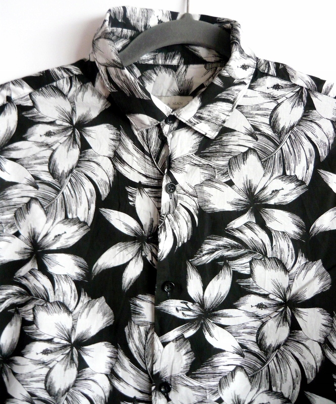 820*H&M*koszula bawełna kwiaty SLIM*M