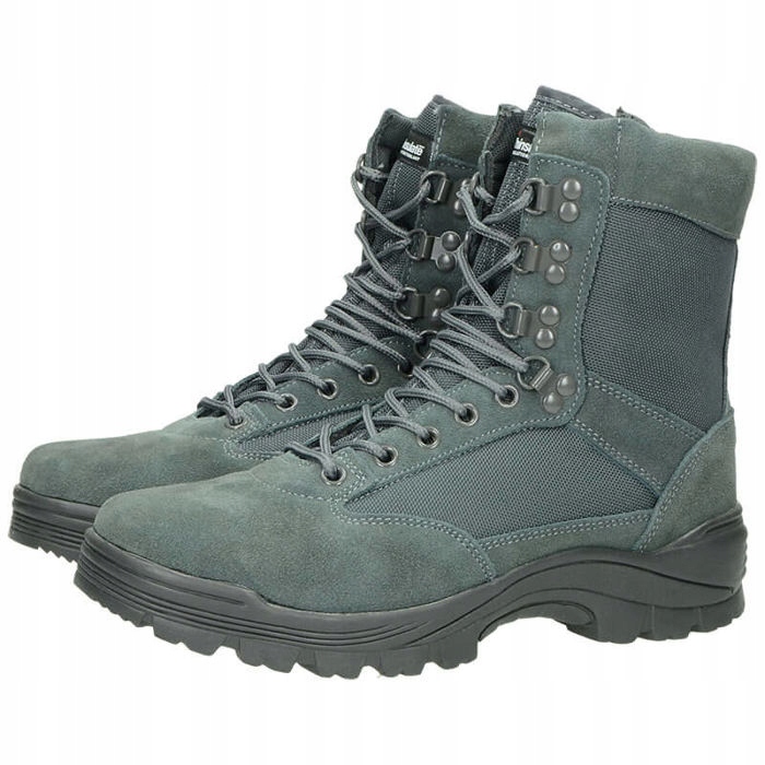 Mil-Tec Buty Wojskowe Tactical Skóra Szare 38