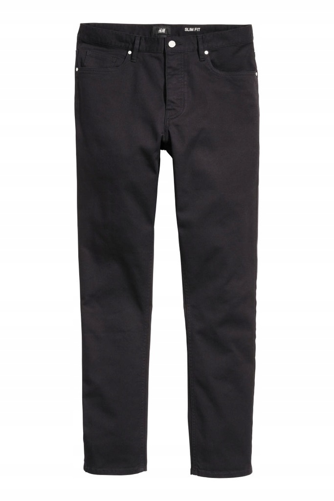 H&M Spodnie z diagonalu Slim Fit 42