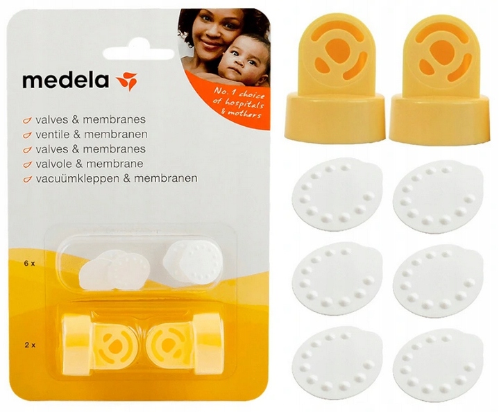 MEDELA 2 Zaworki + 6 Membranek do Laktatora ZESTAW