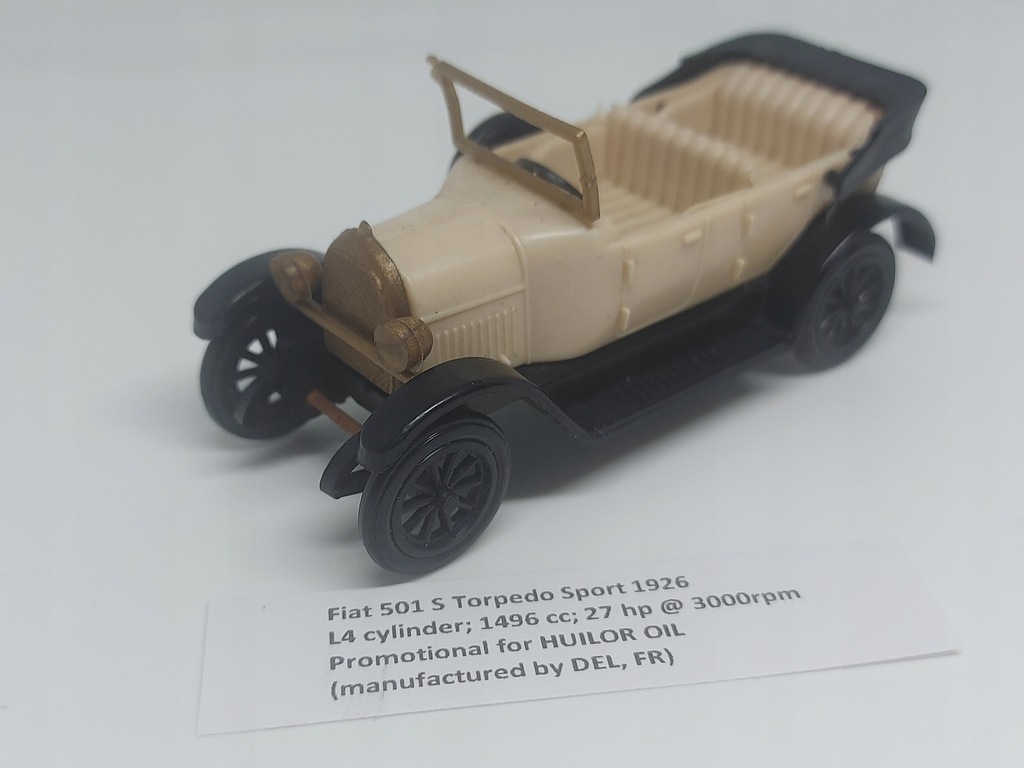 FIAT 501 S TORPEDO 1926 HUILOR JAK ESTETYKA PRL