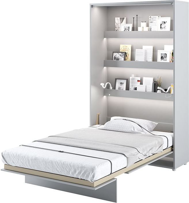 Półkotapczan Szary Pionowy 120x200 Bed Concept