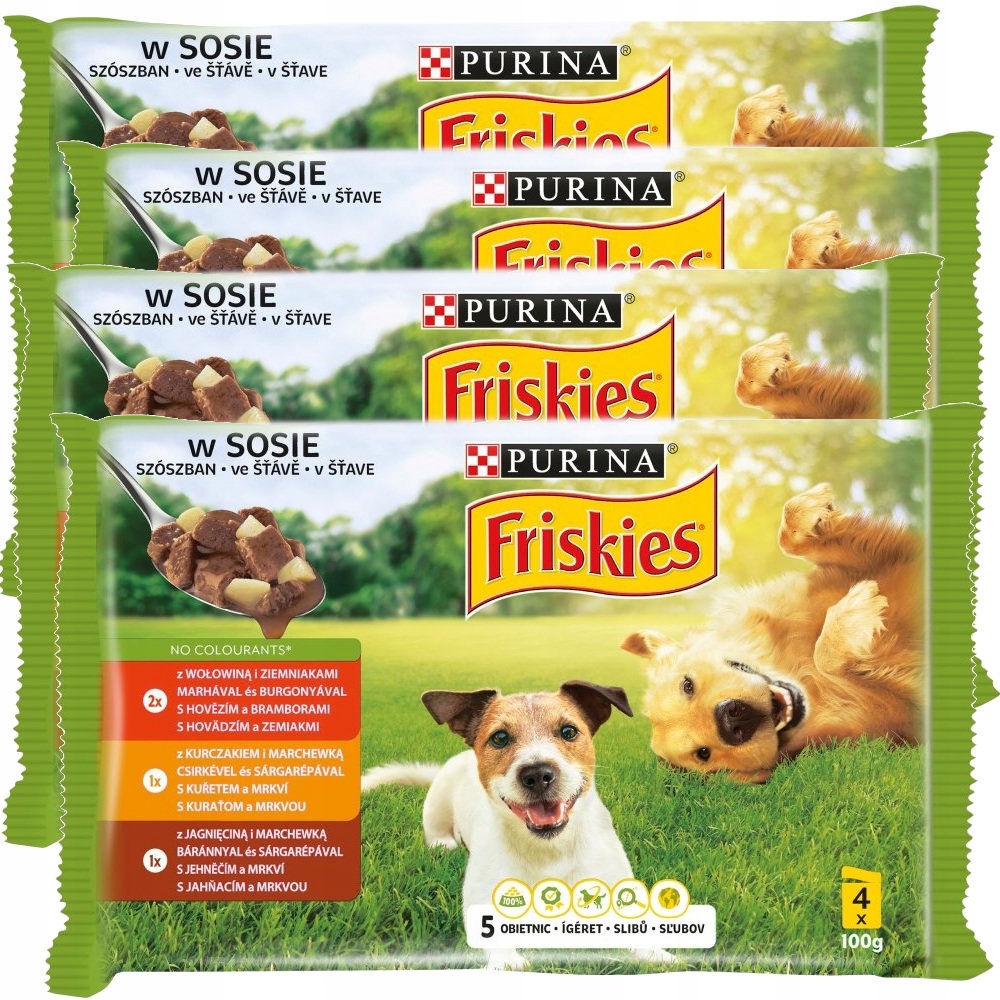 FRISKIES MIĘSNE SMAKI W SOSIE DLA PSA 16x100g