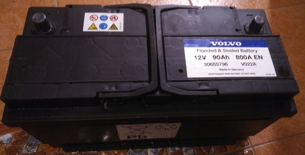 Akumulator VOLVO 30659796 S60 V60 XC60 800A 90Ah