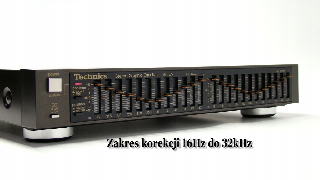 W super stanie - rzadki model korektor TECHNICS SH-E5 - 16Hz do 32kHz! -