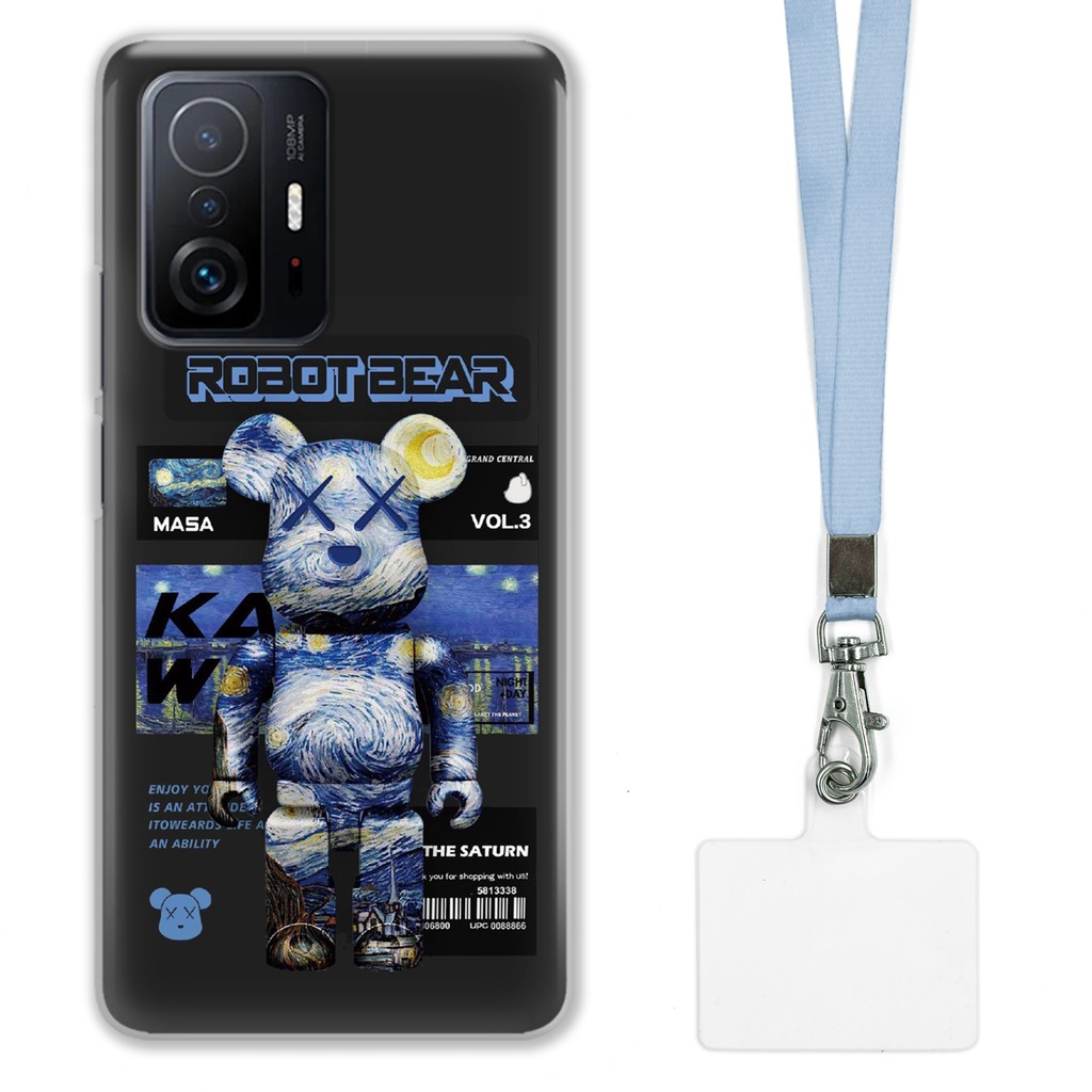 ETUI DO XIAOMI 11T PRO CASE + SMYCZ SZARA KAWS DLA NASTOLATKÓW MIX WZ