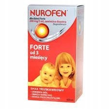 NUROFEN FORTE 200, truskawkowy, 100 ml