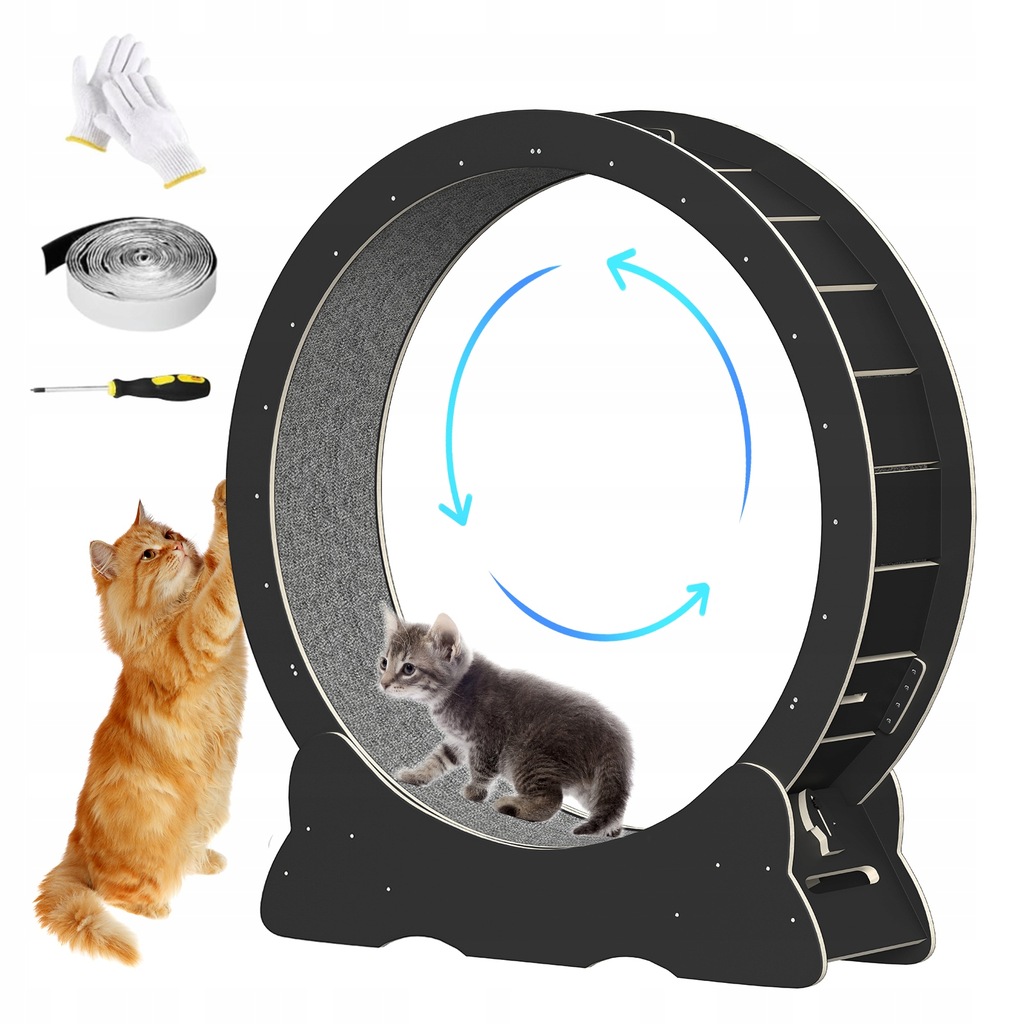 Cat Wheel, Balance Wheel for Cats, 100 cm Inner Diameter Cat Running Wheel