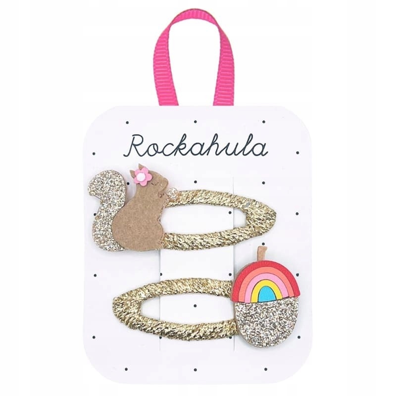Rockahula Kids: spinki do włosów Squirrel and Rainbow Acorn