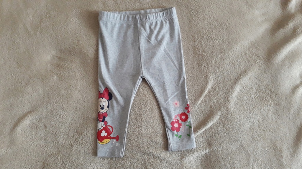 Legginsy roz 74 szare Myszka Minnie