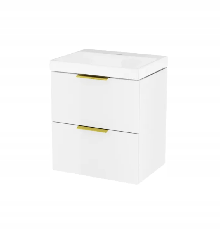 EXCELLENT BLANKO szafka szufl+umyw 49 biała/GL