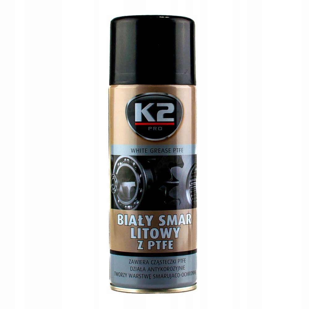 K2 BIAŁY SMAR LITOWY Z TEFLONEM PTFE 400ml