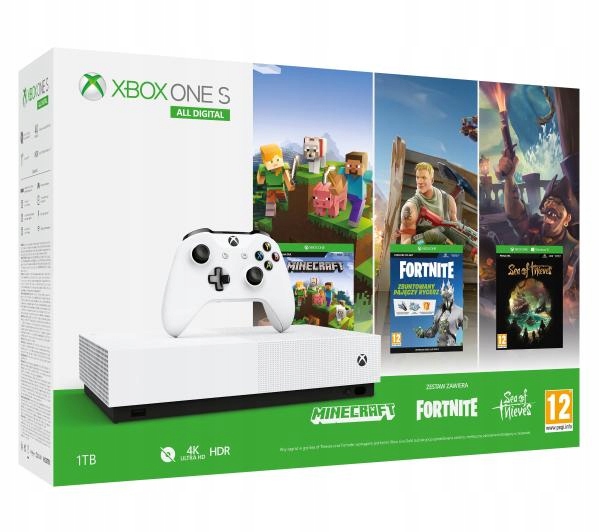 Купить Xbox One S 1 ТБ цифровой +Minecraft+SoT+Fortnite: отзывы, фото, характеристики в интерне-магазине Aredi.ru