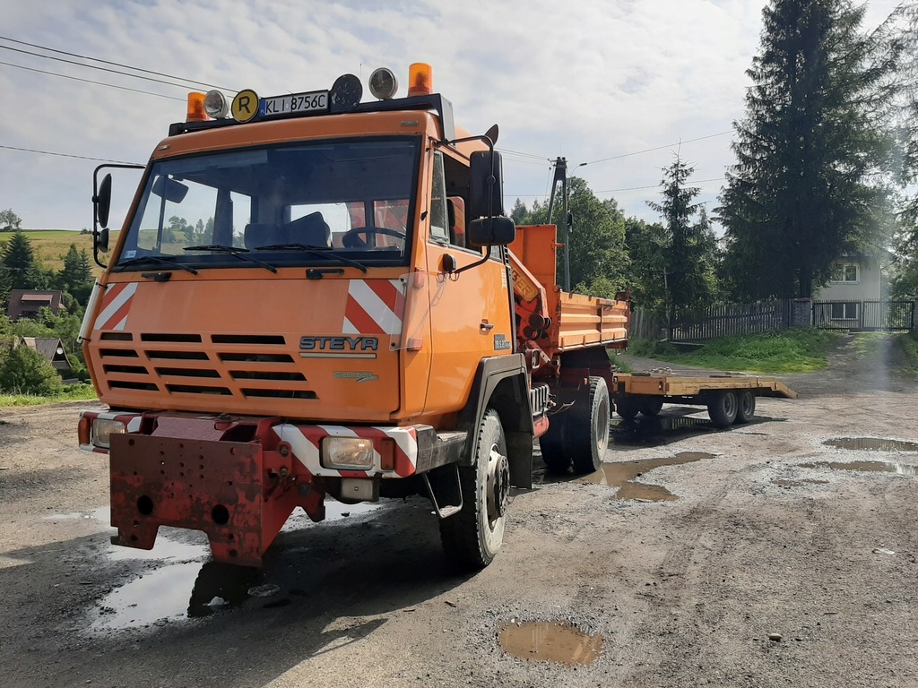 steyr 19s27 4x4 dzwig palfinger wywrotka man kiper