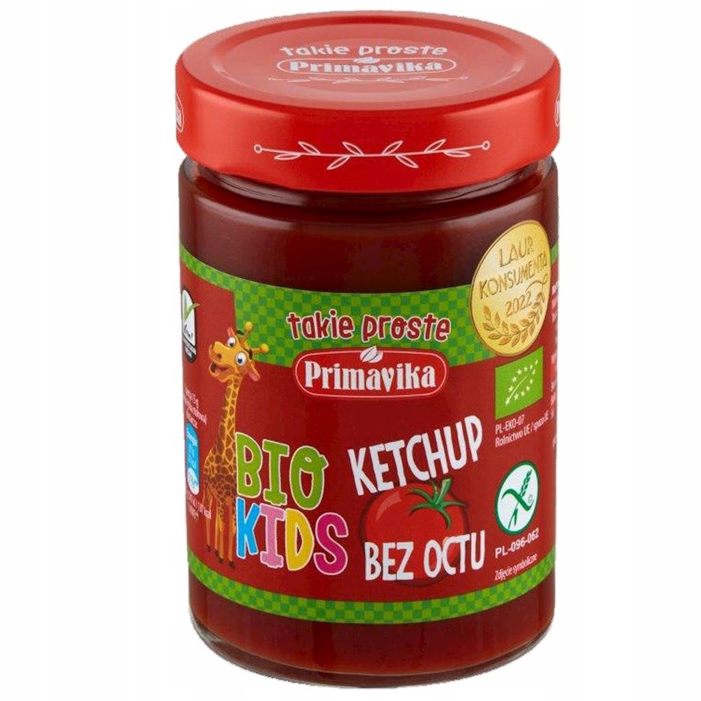 KETCHUP BEZ OCTU DLA DZIECI BEZGLUTENOWY BIO 315 g