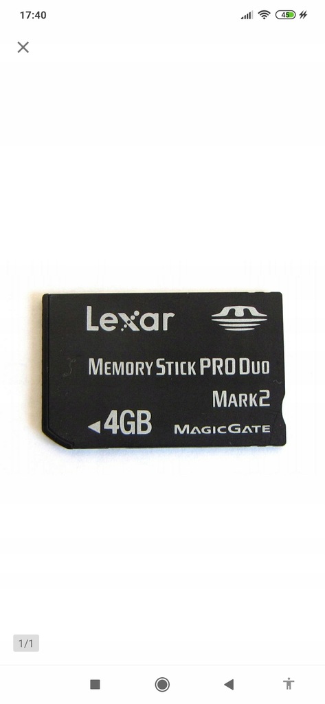 KARTA PAMIĘCI LEXAR 4GB MEMORY STICK PRO DUO MARK2