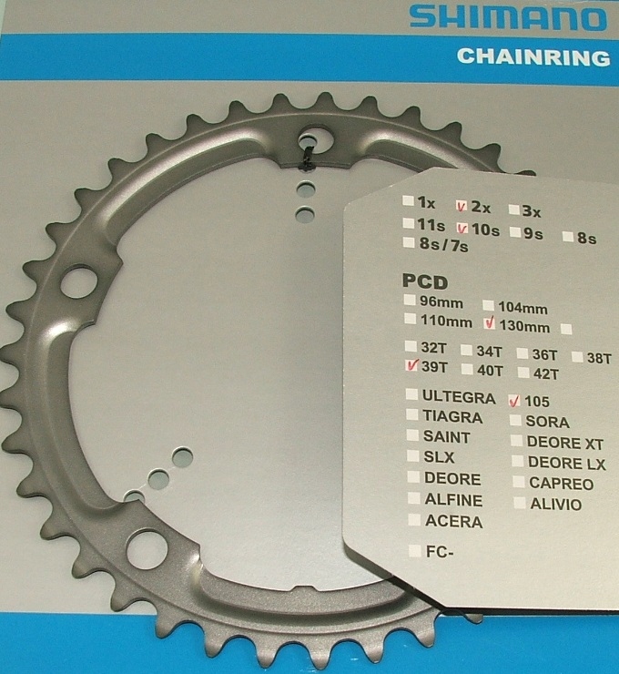 Zębatka korby SHIMANO 105 FC-5700 39z srebrna 3x10