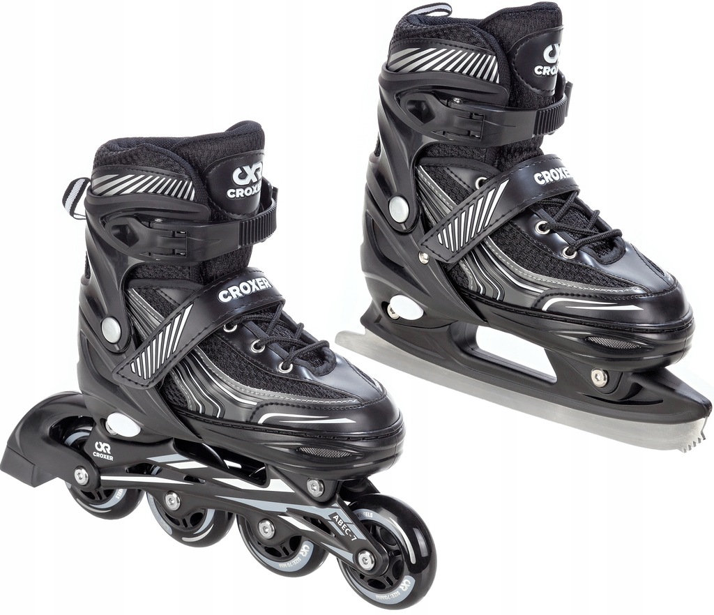 Rolki Łyżwy figurowe 2w1 Regulowane Croxer Optima Black 35-38