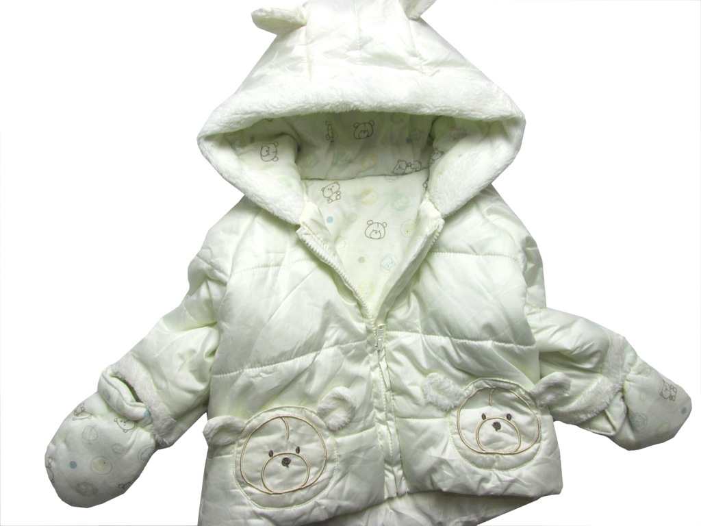 MOTHERCARE NOWA KURTECZKA MIŚ RĘKAWICZKI__56/62