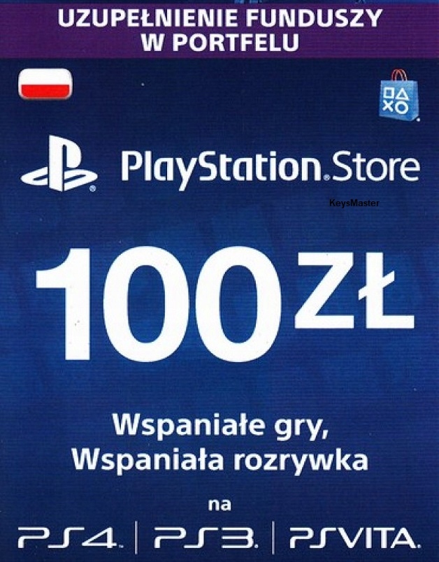 PlayStation Store PSN 100 PLN zł KLUCZ PS5 PS4 PS3