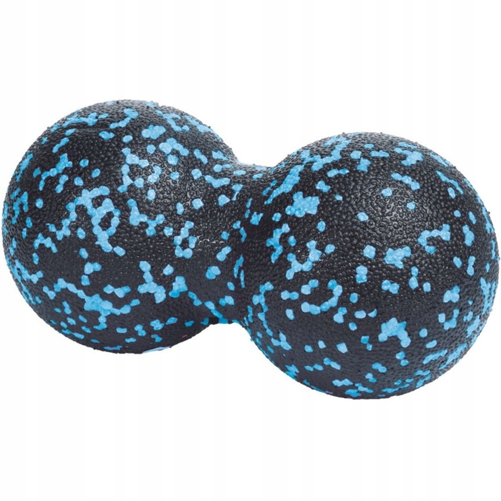 Podwójna piłka do masażu roller crossfit 16x8,5cm niebieska