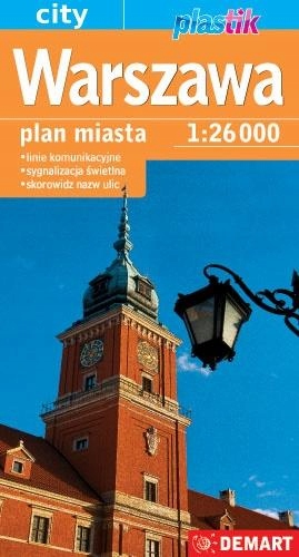 WARSZAWA PLAN MIASTA - PLASTIK 1:26 000 OPRACOWANIE ZBIOROWE