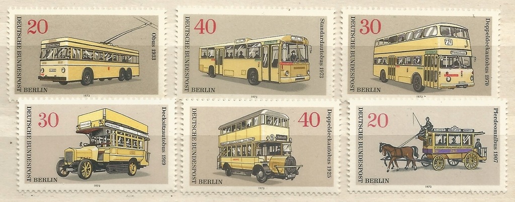 Berlin Mi 446-451 ** Autobusy