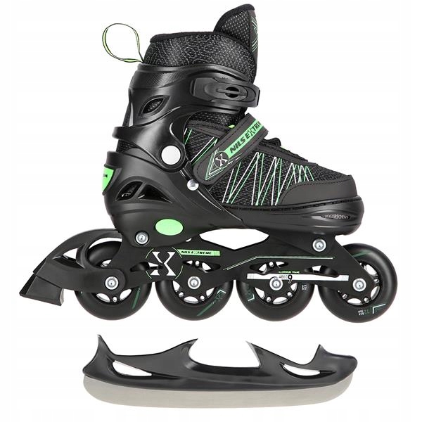 Łyżwy regulowane + rolki ZESTAW 2w1 ABEC-9 39-42
