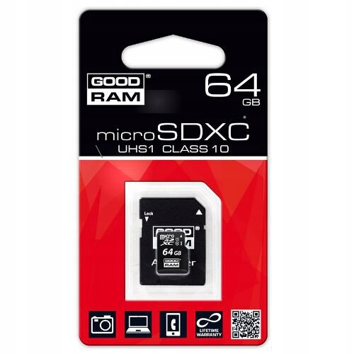 KARTA PAMIĘCI GOODRAM MICROSDXC 64GB CL10 UHS-I