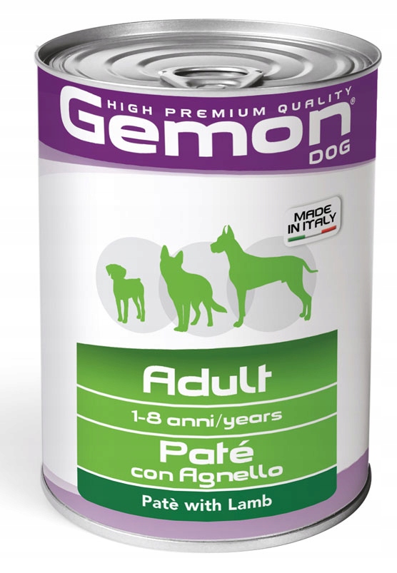 Gemon karma mokra dla psów adult jagnięcina 400 g