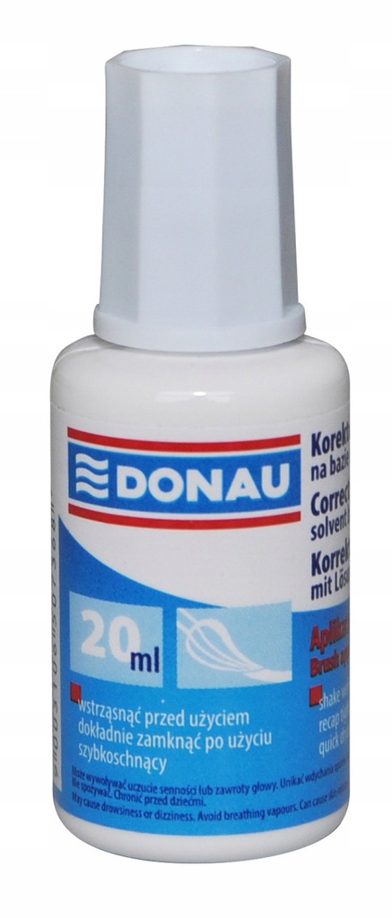 Korektor w płynie DONAU z pędzelkiem 20ml 10szt