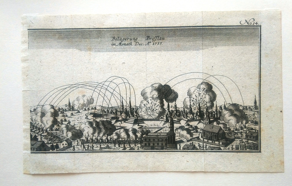 Świdnica widok miasta podczas oblężenia 1758