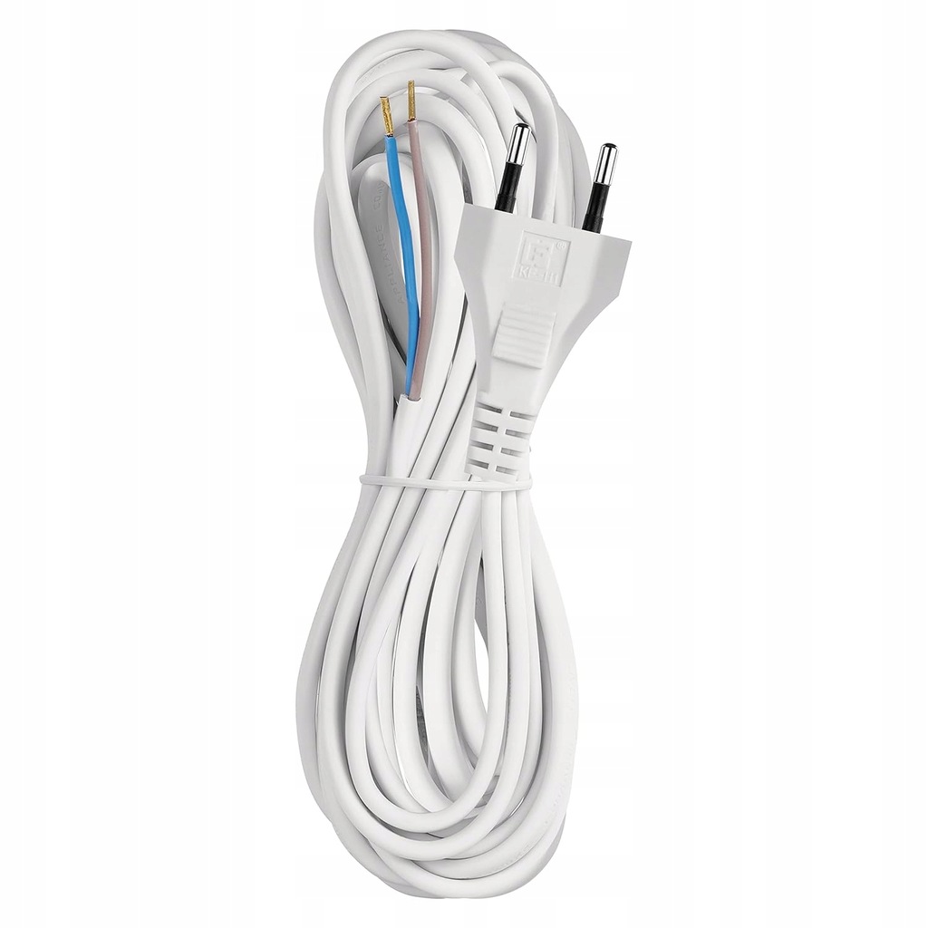 EMOS KF-H1 H03VVH2-F (HY020-F) kabel elastyczny PCW 2 x 0,75 mm 5 m biały