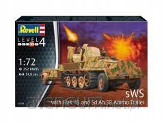 Pojazd1:72 sWS mit Flak-Aufbau als Sfl. mit 3,7cm