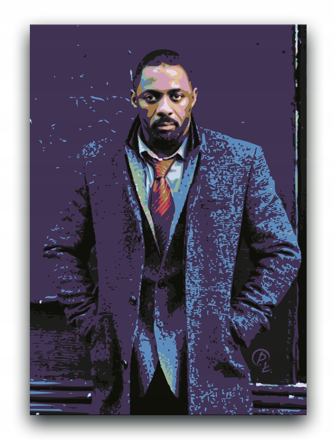 Luther OBRAZ 80x60 canvas Idris Elba