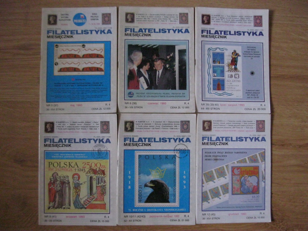 Czasopismo FILATELISTYKA - 1993 /Na sztuki