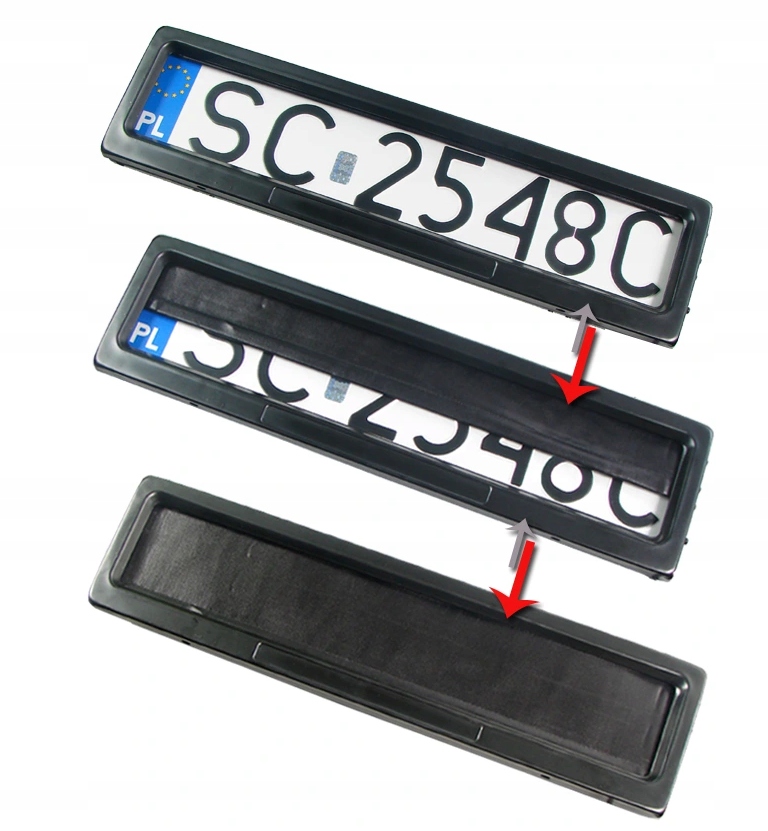 RAMKI NA TABLICE REJESTRACYJNĄ Z ROLETĄ ŻALUZJĄ - 9266716742