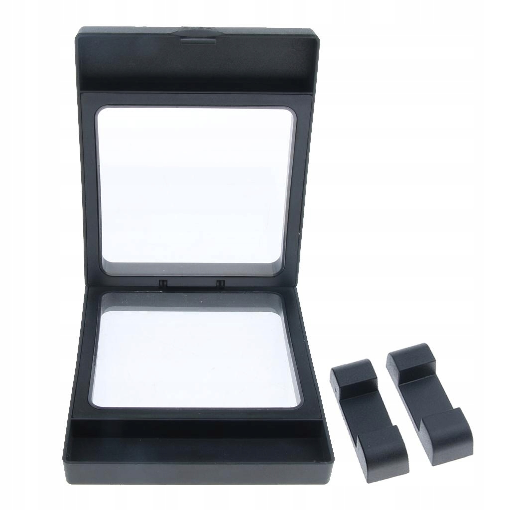 3D Display Jewelry Show Case Double Sided Floating Display , Black, 11x9cm
