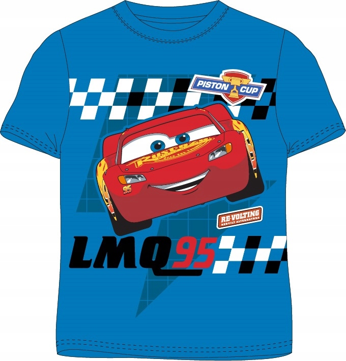 BLUZKA AUTA DISNEY T-SHIRT CARS ZIGZAK MCQUEEN BLUZECZKA LICENCJA NIEB. 128